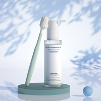Airbag Oral Brush and Oral Cleaning Gel Toothpaste Set, Minty-Lime Lysozyme Toothpaste