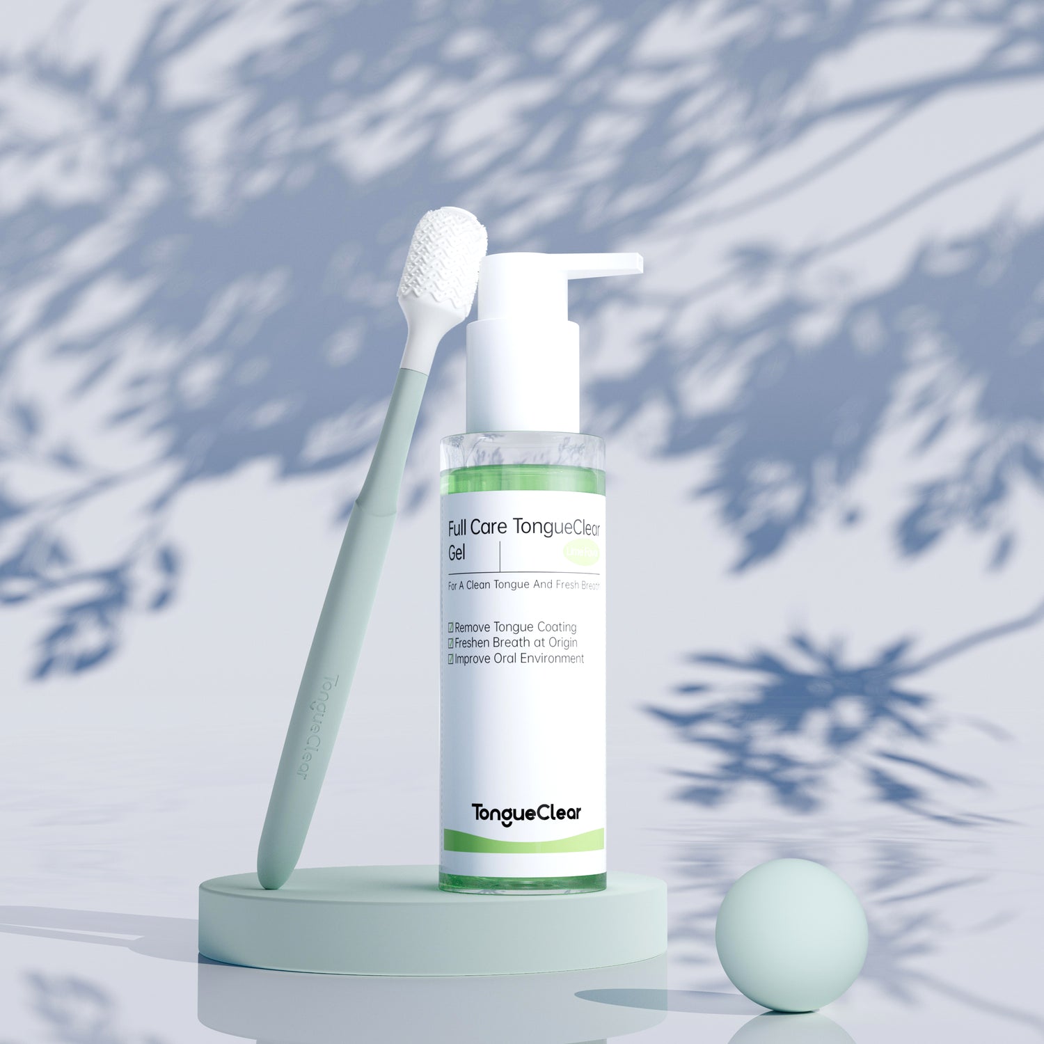 Tongueclear Airbag Oral Cleaner and Oral Cleaner Gel Set, Minty-Lime