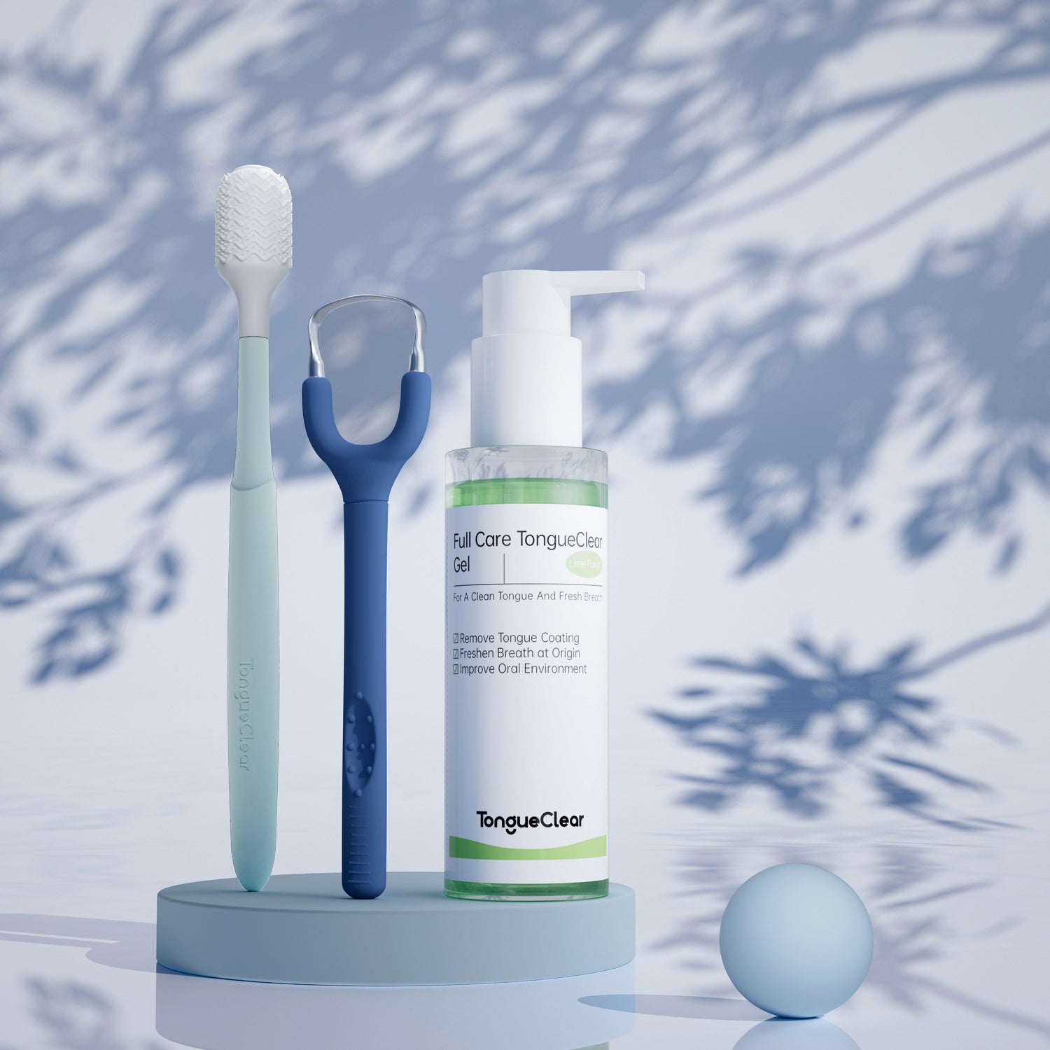 Tongueclear Tongue Scraper and Oral Cleaner Set, Thick Tongue Coating