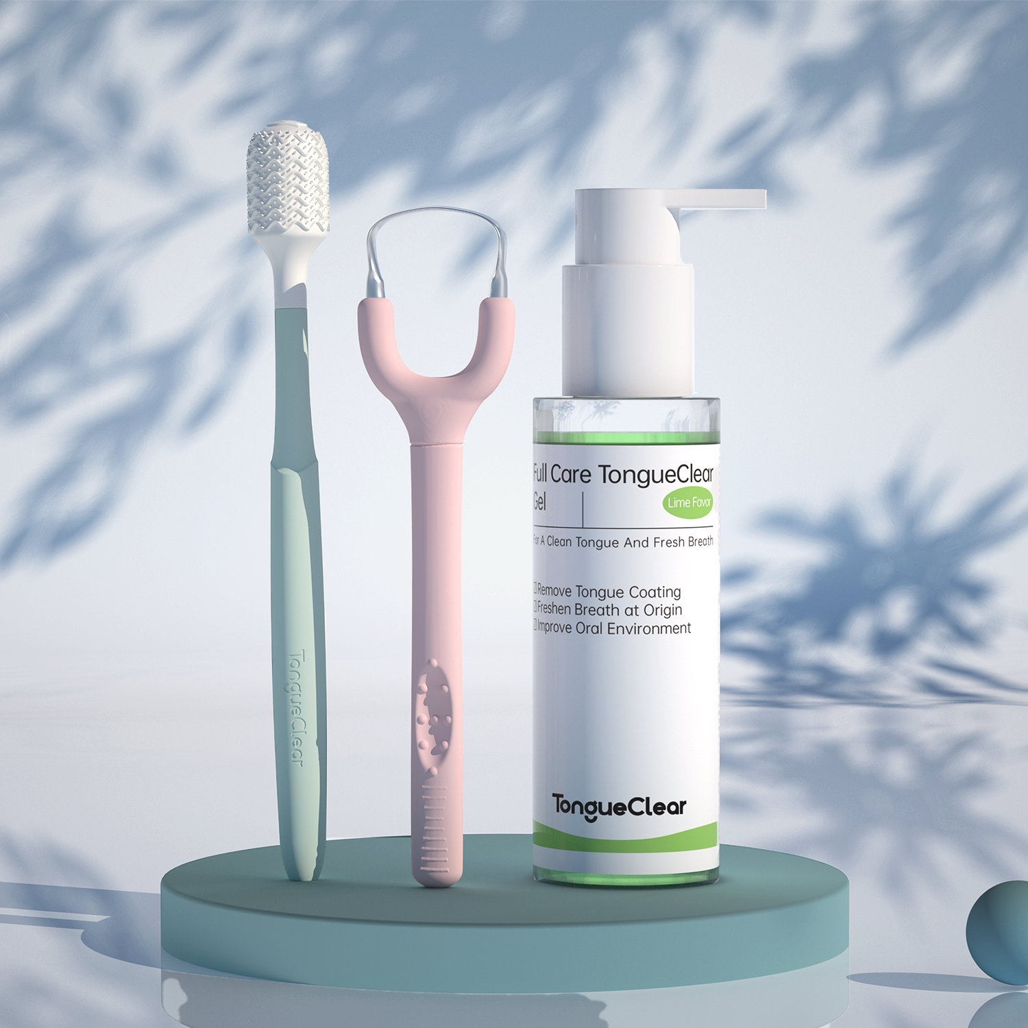 Tongue Scraper and Oral Cleaner Set, Thick Tongue Coating, Minty-Lime Lysozyme Toothpaste