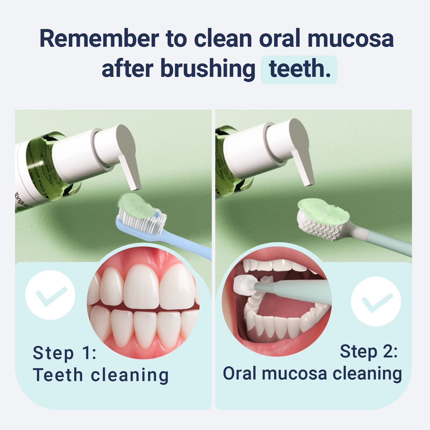 Toothbrush and Oral Cleaner Set, Minty-Lime Lysozyme Toothpaste