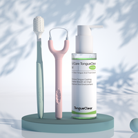 Tongue Scraper and Oral Cleaner Set, Thick Tongue Coating, Minty-Lime Lysozyme Toothpaste