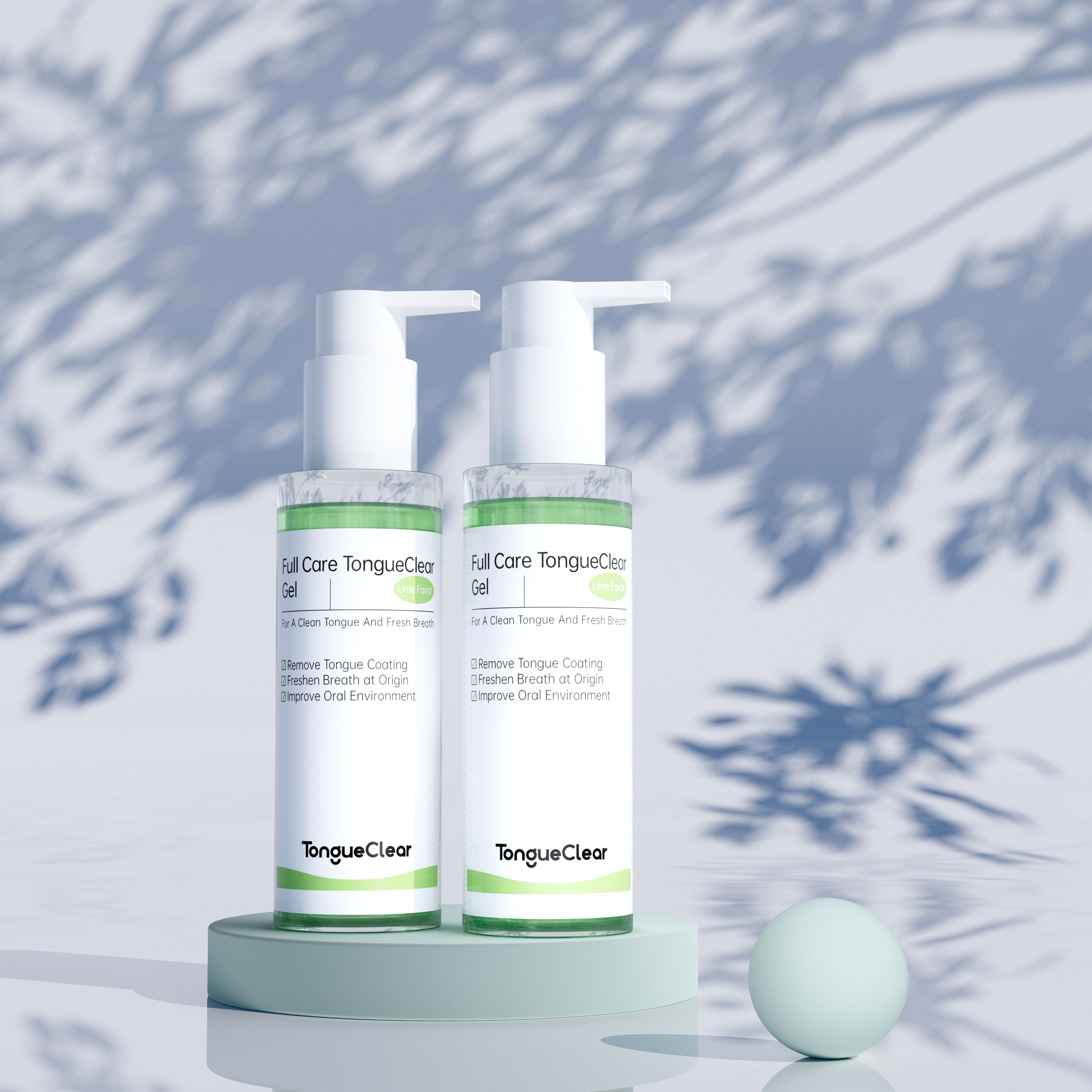 Tongueclear Oral Cleaning Gel Lysozyme Toothpaste, Minty-Lime 2 Packs