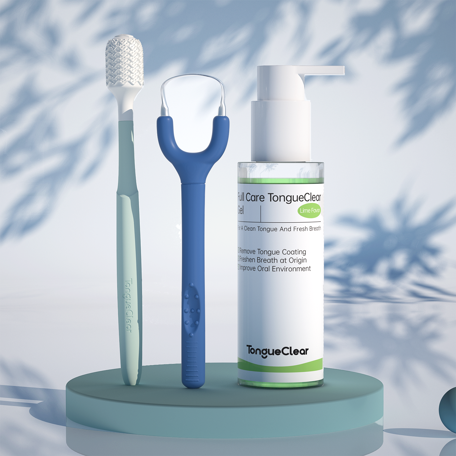 Tongue Scraper and Oral Cleaner Set, Thick Tongue Coating, Minty-Lime Lysozyme Toothpaste