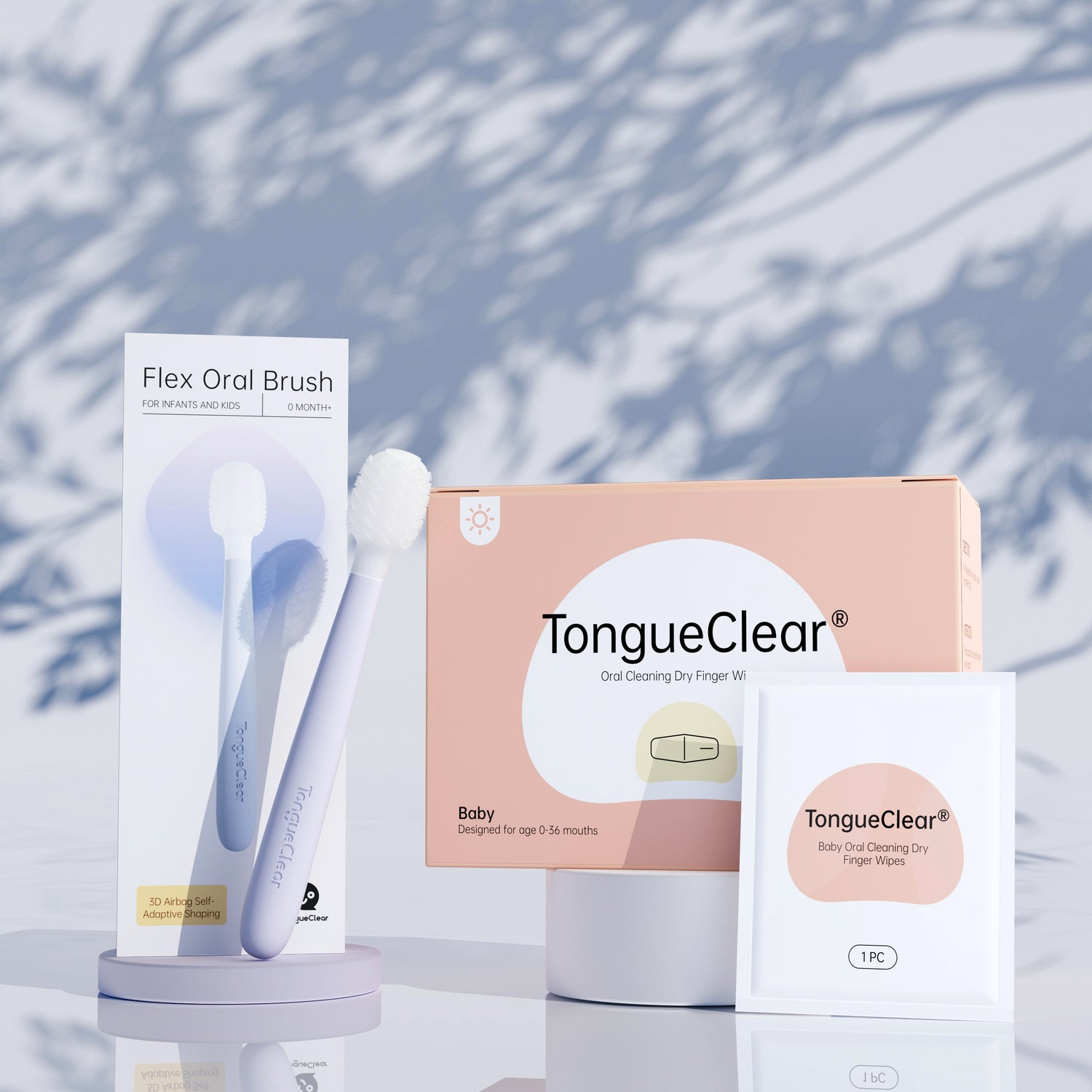 Tongueclear Baby&Child Airbag Oral Cleaner and Dry Oral Cleaning Finger Wipes Set, Clean More Efficiently