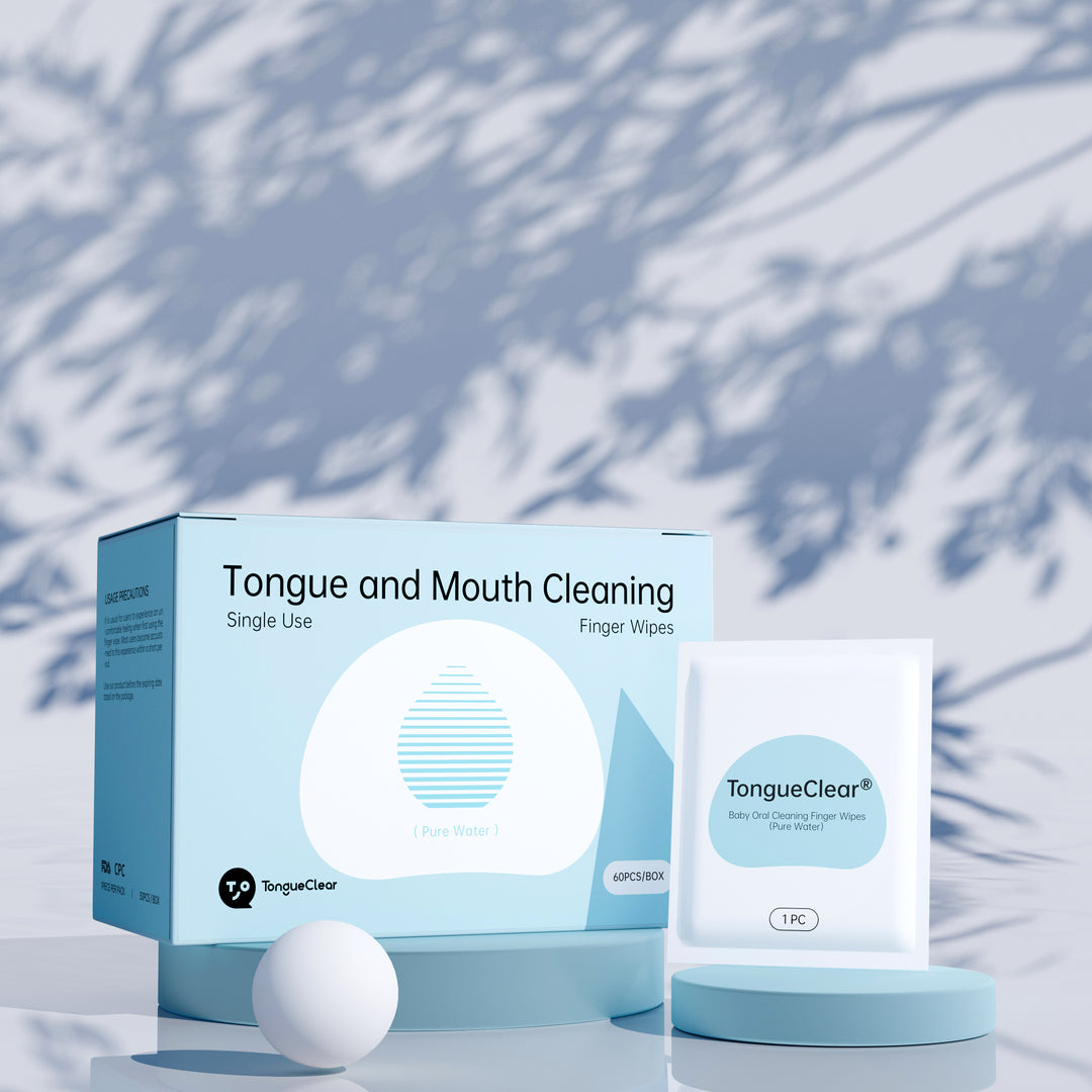 Adults Oral Cleaning Finger Wipes, Fresh Mint or Pure Water Flavor, 60PCS for Travel and Outdoors
