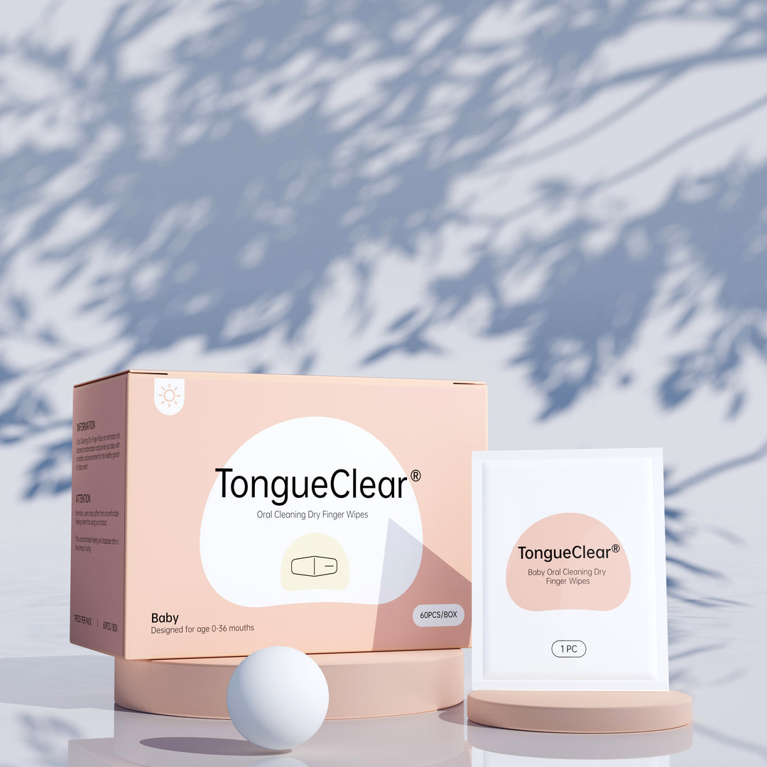 Tongueclear Baby Oral Cleaning Dry Finger Wipes, 60pcs