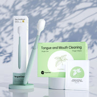 Airbag Oral Cleaner and Oral Cleaning Fresh Mint/Pure Water Finger Wipes, 60PCS